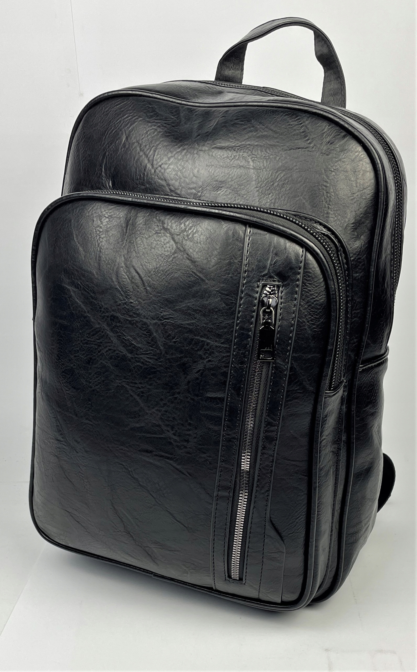 Plecak skórzany czarny klasyczny Marco Contti 30L - obrazek 4