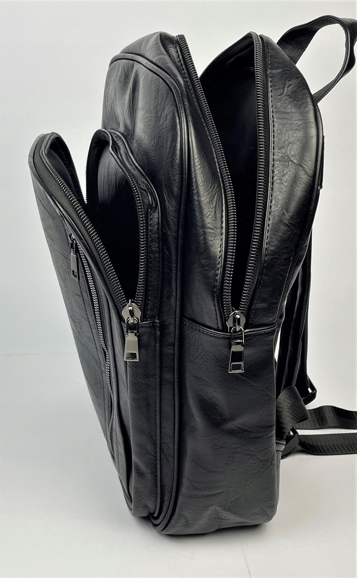 Plecak skórzany czarny klasyczny Marco Contti 30L - obrazek 9