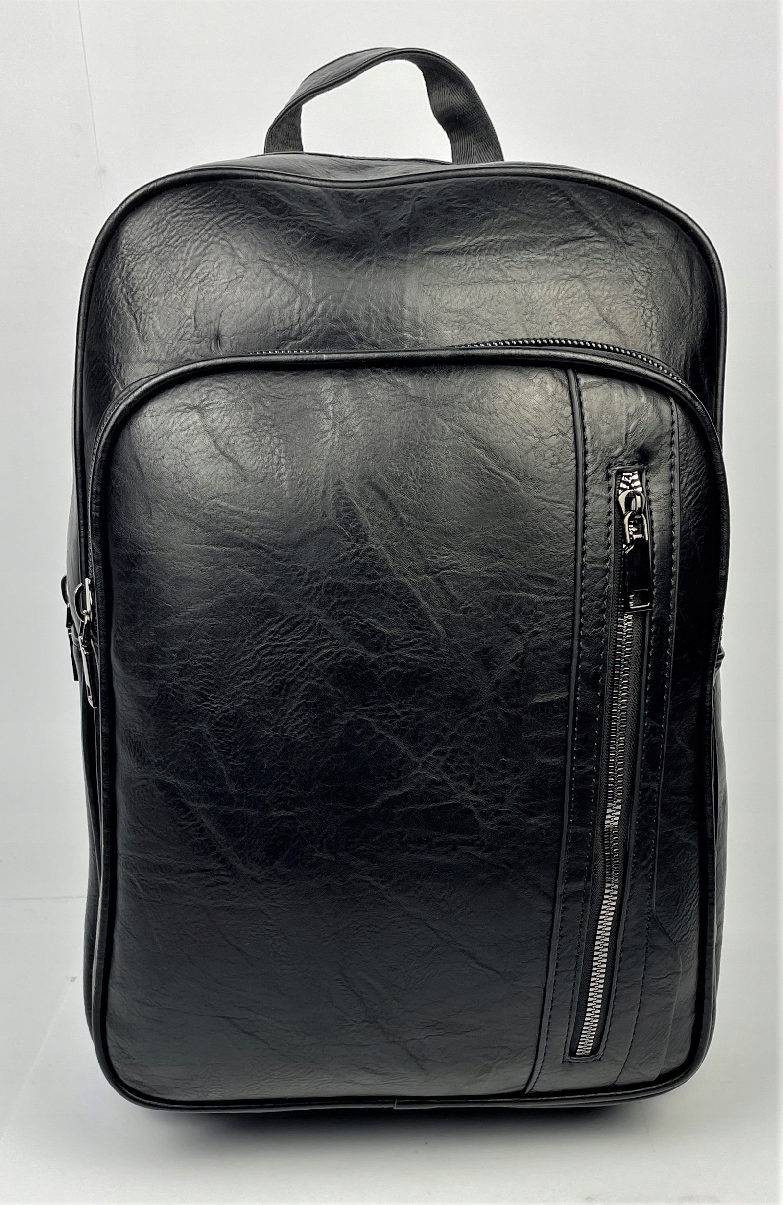 Plecak skórzany czarny klasyczny Marco Contti 30L - obrazek 3