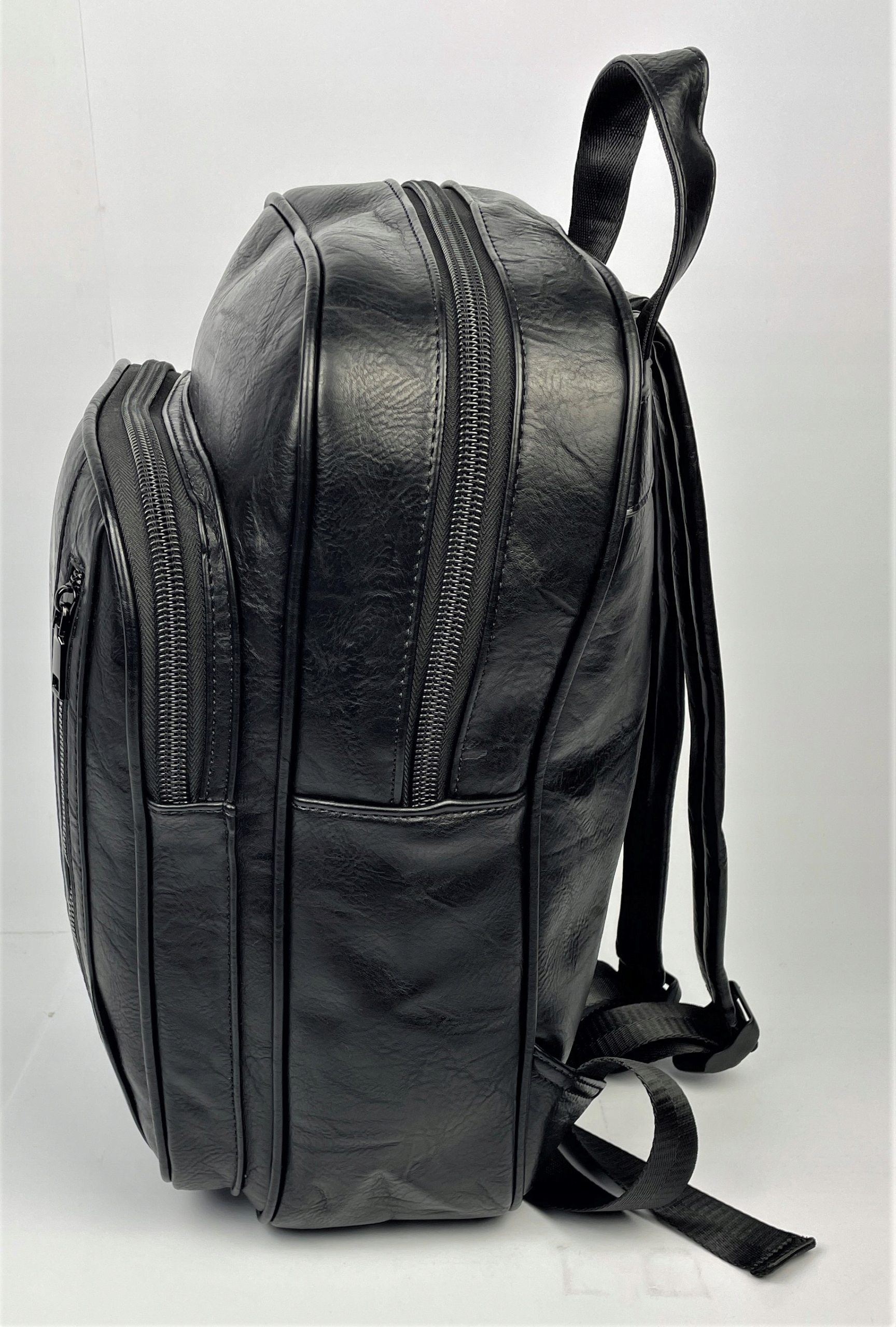 Plecak skórzany czarny klasyczny Marco Contti 30L - obrazek 6