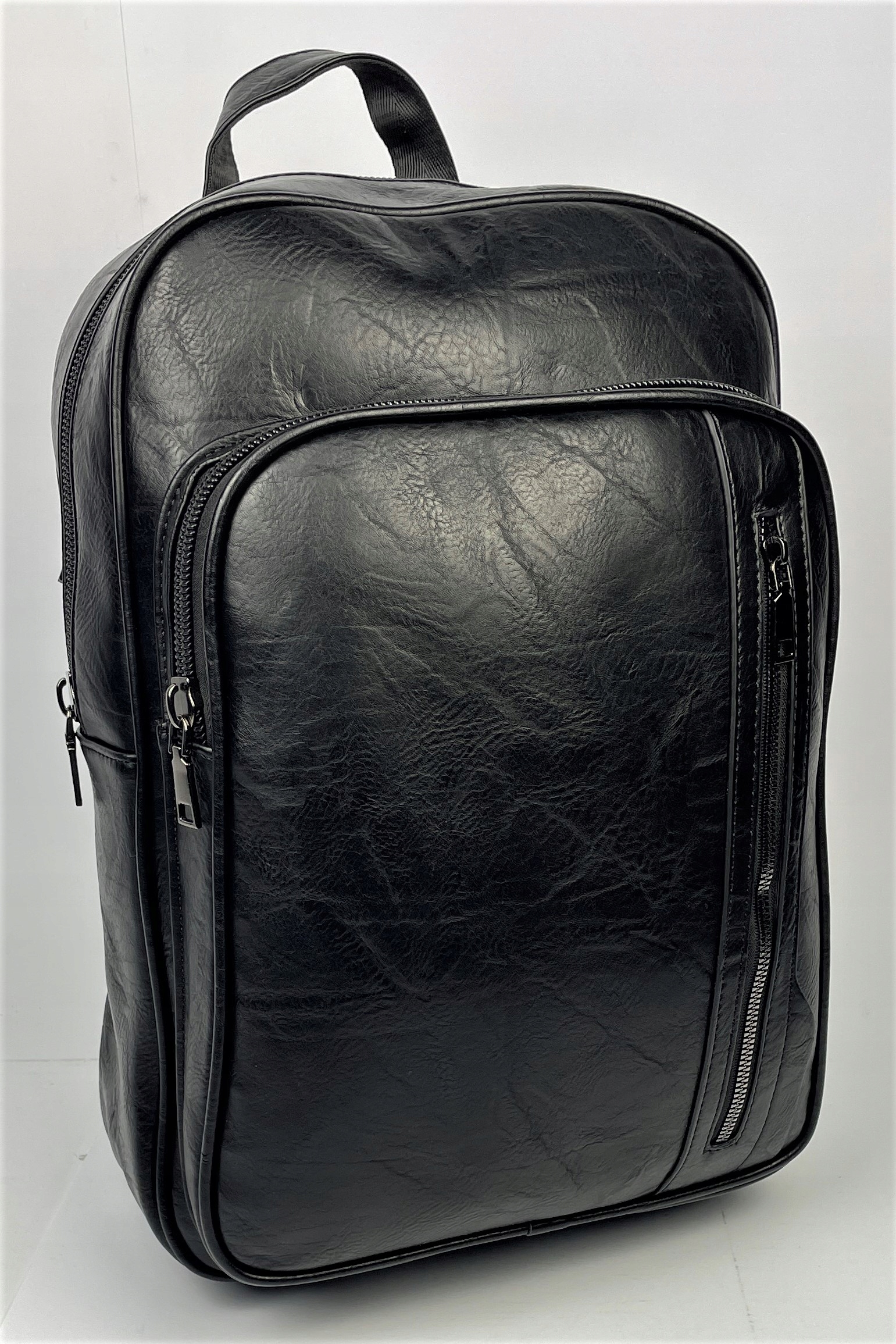 Plecak skórzany czarny klasyczny Marco Contti 30L - obrazek 2