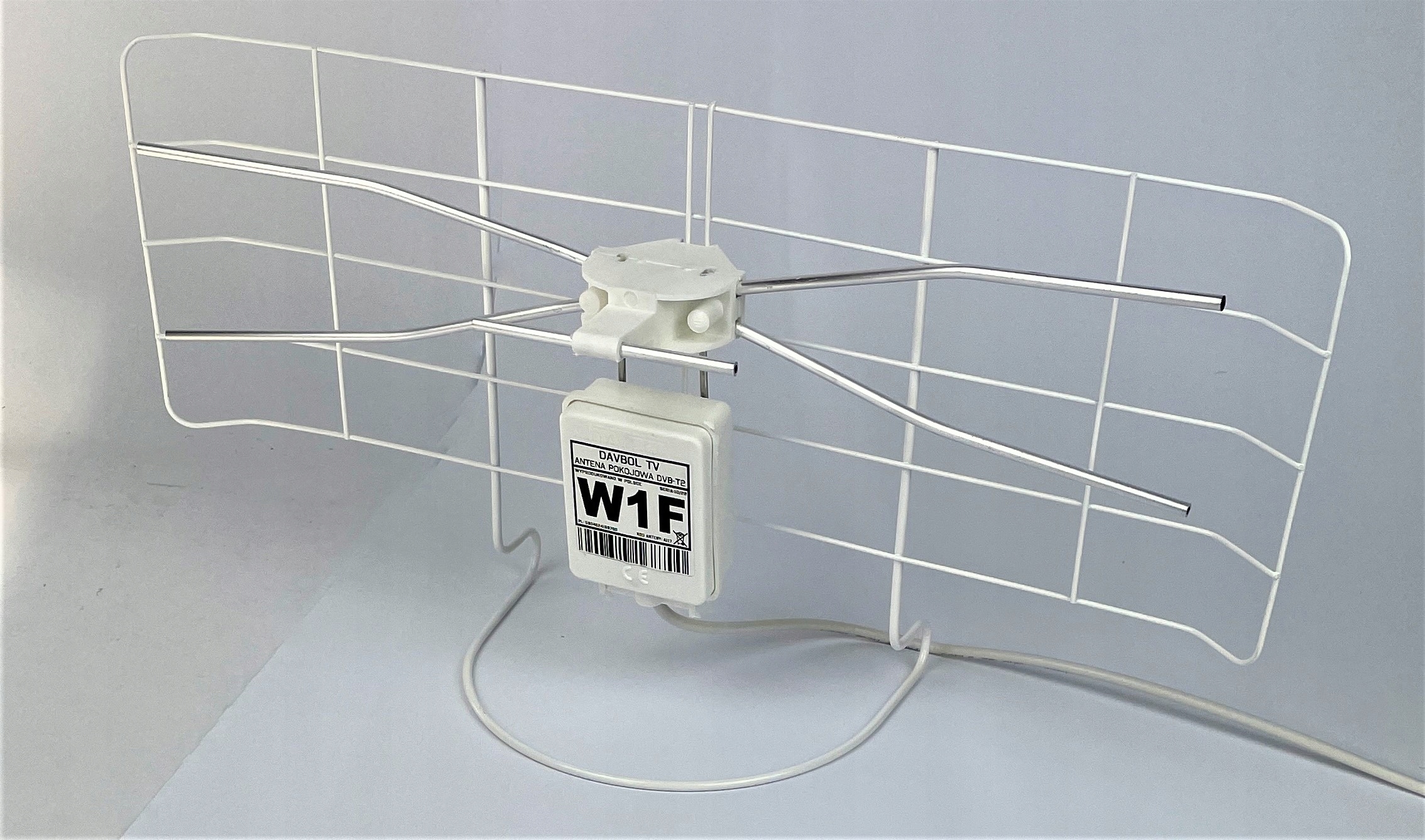 Antena pokojowa TV DVB-T2 W1E NAJMOCNIEJSZA BIAŁA - obrazek 3