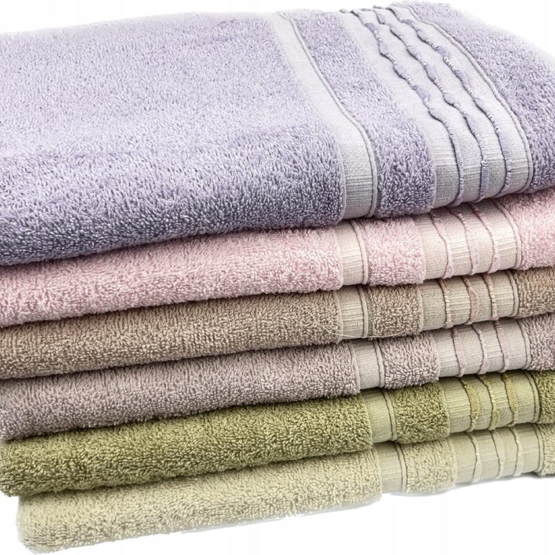 Zestaw 6 ręczników kąpielowych duże 70x140 frotte