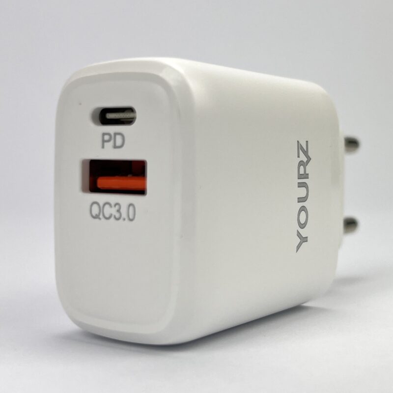 Ładowarka sieciowa szybka mocna IPHONE SAMSUNG 2X USB C USB A QC 3.0 PD 20w