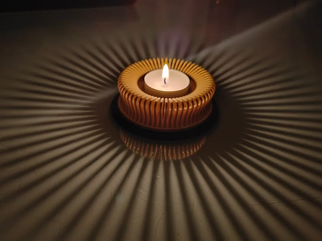 Świecznik na tealight MAGICZNA GRA ŚWIATŁA dekoracja niesamowity biały - obrazek 2