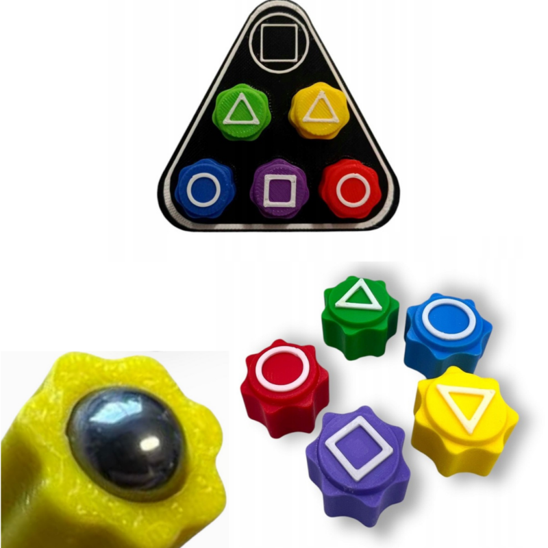 Kości do gry SQUID GAME GONGGI KONGI GONGI CONGGI ciężkie 6 gram z podstawką